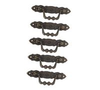 Alipis 5pcs Vintage Bronze Dresser Handles Antique Drawer Pulls with Screws Classic European Charm for Wardrobe Cabinet Furniture Cupboard Decorative Hardware