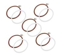 Alipis 5pcs Vintage Wood Grain Embroidery Hoops Oval Frame for Cross Stitch Needlework Craft Sewing Holder Portable and Stable for DIY Art Projects