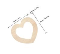 Alipis 5pcs Wooden Heart Wreath Frames for DIY Crafts Rustic Floral Wreath Forms Suitable for Indoor Outdoor Decor Wedding Party Garden Patio Decoration