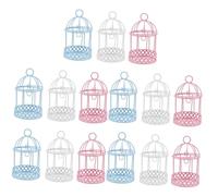 Alipis 5sets Bird Decor Small Bird Cage Holder for Wedding Centerpieces Metal Birdcage Storage for Decorative Lanterns 3pcs*5