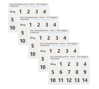 Alipis 5sheets Ethereal Drum Note Labels Handpan Sound Markers for Beginners Training White Numeric Percussion Instrument Learning Accessories