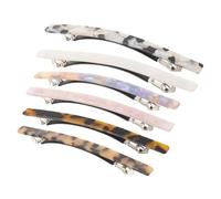 Alipis 6 pcs Marble Pattern Hair Clip Lightweight Non-slip Barrettes for Women Small with Tortoiseshell Royal Blue Seashell Milk White Green Mixed Colors for Travel and Daily Styling