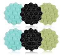 Alipis 6 Pcs Silicone Suction Cup Phone Holders Non-Slip Mounts with Strong Grip for Smooth Surfaces Multi-Color Black Blue Green Easy to Use and Reusable Phone Support