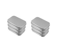 Alipis 6 pcs Small Metal Hinged Boxes with Sealing Lid Portable Rectangular Tin Containers for Candy Cards Jewelry Storage Travel Friendly Compact Design Water Resistant Protection