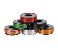 Alipis 6 Rolls Colored Aluminum Each Flexible DIY Jewelry Beading and Wire Sculpting Art Supplies Multi-color Bendable for Handmade Projects and Creative Crafting