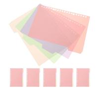 Alipis 6 Sets Loose Leaf Notebook Dividers with Tabs for Easy Organization, Firm Pp Material Binder Index Dividers in Assorted Colours, Suitable for Home and Office Use