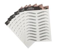 Alipis 6 Sheets 3d Artificial Eyebrow Tattoos Transfer Stickers in Black, Temporary Brow Tattoos with No Painful Surgery and No Recovery Time, for Makeup Lovers and Beauty Bloggers