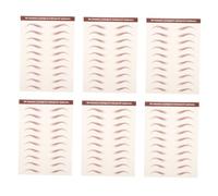 Alipis 6 Sheets Simulated Eyebrow Stickers Temporary Eyebrow Sticker Self-adhesive Brow Transfer for Women Makeup