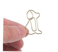 Alipis 60pcs Cute Sitting Dog Shaped Metal Paper Clamps Decorative Paper Clips for Organizing Documents Office Supplies Novelty Smooth Finish Animal Clips