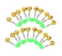 Alipis 60pcs Dual Bell Fishing Rod Alarms Loud Bite Alert Plastic Clip Bait Indicators for Sea and Ice Fishing Outdoors Sports Accessories