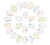 Alipis 60pcs Inch Acrylic Bubble Cluster Beads with Silky Smooth Surface, Faux Bubble Ornaments for Miniature Garden Supplies and Fairy Garden Miniatures, the Sea Party Decor
