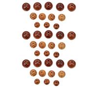 Alipis 60pcs Natural Wood Beads Set Large Hole Round Wooden Beads for Crafts DIY Jewelry Making 20mm 25mm for Necklaces Bracelets Macrame Accessories