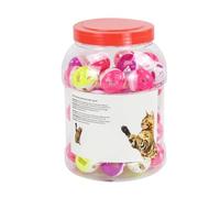 Alipis 60pcs Plastic Cat Ball Bell for Indoor Cats and Kittens Interactive and Independent Play Balls with Jingle Bell for Fun Chase and Exercise Random Color