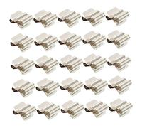 Alipis 60pcs Solar Cable Clips Double Wire Stainless Steel Clamps for Solar Panels Trailers and Cables Easy Installation Design Space Saving