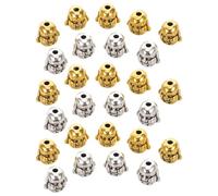 Alipis 60pcs Vintage Tibetan Buddha Spacer Beads Smiling Maitreya Charms Antique Silver Gold Alloy Connectors for Meditation Bracelets and Necklaces Craft Findings for Boho Jewelry