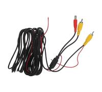 Alipis 6m Rear View Camera Extension Cable with Av Composite and Power Wire for Car Parking Monitor Connection - Universal Video Input Cable for Reverse Camera System