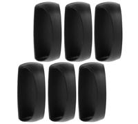 Alipis 6pcs Black Adhesive Stick on Door Handles for Kitchen Cabinets, Wardrobe Doors and Drawers, Peel and Stick Modern Cabinet Pulls for Glass and Wooden Cupboards