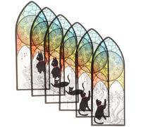 Alipis 6Pcs Black Cat Decorative Scrapbook Bookmarks Ultra-Thin Creative Page Markers for Students Office Home Reading and Practical Pet Stationery Clips