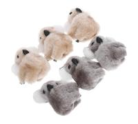 Alipis 6pcs Cartoon Plush Koala Hair Clips Set, Decorative Bangs Hairpins for, Soft Grey and Khaki Fabric Barrettes for Everyday Wear