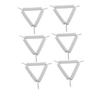 Alipis 6pcs Ceramic Crucible Triangle Holder Lab Stand Support with Iron Wire for Chemistry Experiments Heating Equipment Middle High School Use
