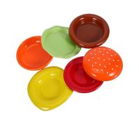 Alipis 6pcs Ceramic Sauce Dishes with Stable Bottom Non Slip Base Smooth Surface Easy Clean Condiment Bowls for Soy Sauce Seasoning Snacks Microwave Safe Tableware for Home Daily Use