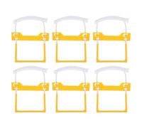 Alipis 6pcs Clip Fastener for File Folders: Plastic Office Binder Clip with Back Adhesive - Document Letter Binder Clamp for Documents and Folders