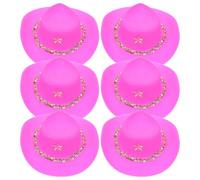 Alipis 6pcs Cowboy Hat Hair Clips Made of Zinc Alloy and Plastic, Chic and Versatile Party Hair Accessories with Easy Removal for Community Events and Clothing Decorations