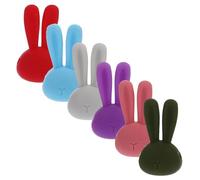 Alipis 6pcs Decorative Rabbit Wine Charms Made of Silicone, Portable and Strictly Polished Cartoon Wine Markers for Party Scenes, Reusable Drink Identifiers for Glasses
