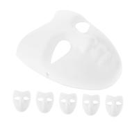 Alipis 6pcs DIY Paintable Paper Face Masks for Artistic Projects and Cosplay Blank Pulp Full Face Design for School Art Classes Halloween Party Supplies Family Craft Activities