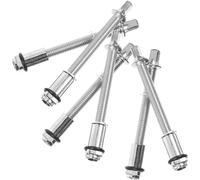 Alipis 6pcs Drum Tension Rods with Washers Percussion Accessories for Drum Kit Snare Bass Replacement Hardware Screws Metal Parts