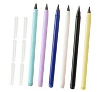 Alipis 6Pcs Everlasting No Sharpening Pencils for Students Plastic Graphite Writing and Drawing Tools Multi-color for School Art and Calligraphy