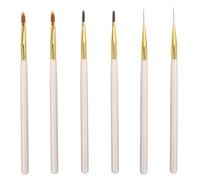 Alipis 6pcs Fine Tip Nail Art Brushes Liner Tool Gradient And Striping Nail Design Accessories For Manicure Replacement Liner Pen For Women Art