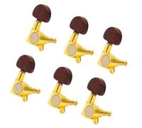 Alipis 6PCS Fully Sealed Guitar Machine Heads Tuning Pegs Replacement for Electric and Wooden Guitars Right Side Golden String Knobs