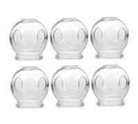 Alipis 6pcs Glass Cupping Therapy Cups Set for Back Massage, Sturdy Thickened Glass Material, The Meridians, Suitable for Home Wellness and Relaxation