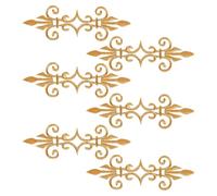 Alipis 6pcs Gold Honeysuckle Embroidery Appliqué Patches for Clothing Iron-on Floral Sew Applique for Traditional Costumes Bridal Dress Decoration DIY Sewing Craft