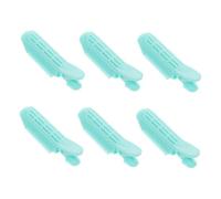 Alipis 6pcs Hair Rollers with Volumizing Root Clips for Natural Curling Use Hair Styling Tools with Self-grip Design Lightweight and Portable Hairdressing Curlers for All Ages Blue