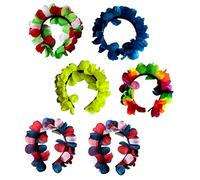 Alipis 6pcs Hawaiian Flower Headband Vibrant Party Hair Accessories for Beach Tropical Celebrations Floral Hair Decor for Themed Events and Holidays