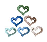 Alipis 6pcs Heart Hair Clips Acrylic Medium Claw Clips Minimalist Hair Styling Tools for Women for Back of Head Hairstyles Random Color