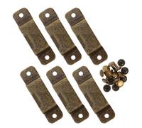 Alipis 6pcs Heavy Duty Metal Tape Measure Holder Clips with Rivets, Small Bronze Belt Tool Holder for Workshop and Building Use