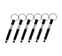 Alipis 6pcs Keychain Stylus Pens for Touch Screens, Universal Capacitive Touch Pen Keyring, Boys and Girls and Adults Presentation Stylus for Tablets and Mobile Phones, Black