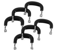 Alipis 6pcs Kitchen Cookware Side Handle, Stainless Steel Bakelite Grip | Detachable Single and Double Hole Design, Ergonomic Base, for Frying Pans and Induction Cookware
