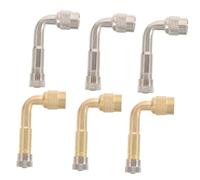 Alipis 6pcs Metal Tire Valve Stem Extensions for Car and Motorcycle Brass Chrome Plated Valve Extenders Easy Inflation Access Fit