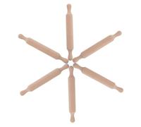 Alipis 6Pcs Mini Rolling Pins for Baking Supplies Play Kitchen Accessory to Hand Flexibility and Cognitive Skills Educational Role Play for Boys