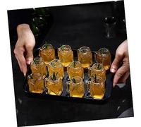 Alipis 6pcs Mini Rooster Glass Liquor Cups Mason Jar Style Shot Glasses for Spirits Tea Smooth Polished Edges Household Bar Use