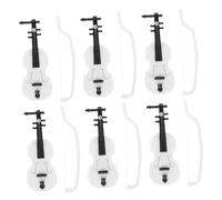 Alipis 6pcs Mini Violin Delicate Violin Craft Lifelike Violin Small Violin Model Mini Instrument Adornment Musical Instrument Model Simulation Violin Ornament Tiny Violin Smallest Violin