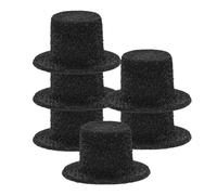 Alipis 6pcs Miniature Top Hat Small Hat DIY Crafts Christmas Snowman Doll Cap Pet Mini Tops Miniature