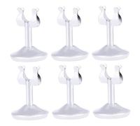 Alipis 6Pcs Multi-Function Card Holders U-Shaped Number Stands for Table Numbers Name Cards Menus Photo and Memo Display with Stable Wind-Resistant Design for Elegant Table Settings