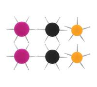 Alipis 6pcs Nail Art Dotting Pen Clay Sculpture Tool for Women Manicure Salon DIY Craft Projects Black Yellow Purple