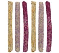 Alipis 6pcs Natural Rabbit Chew Grass Treat Sticks for Small Animals and Rabbits, Promotes Fun and Exercise, Convenient and Safe Bunny Enrichment