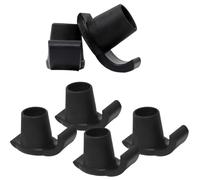 Alipis 6pcs Nonstick Walker Ski Glides for Cane and Walking Sticks, Plastic Foot Pads Good Stability and Shockproof Features, Lightweight Accessories for Snow and Ground Use
